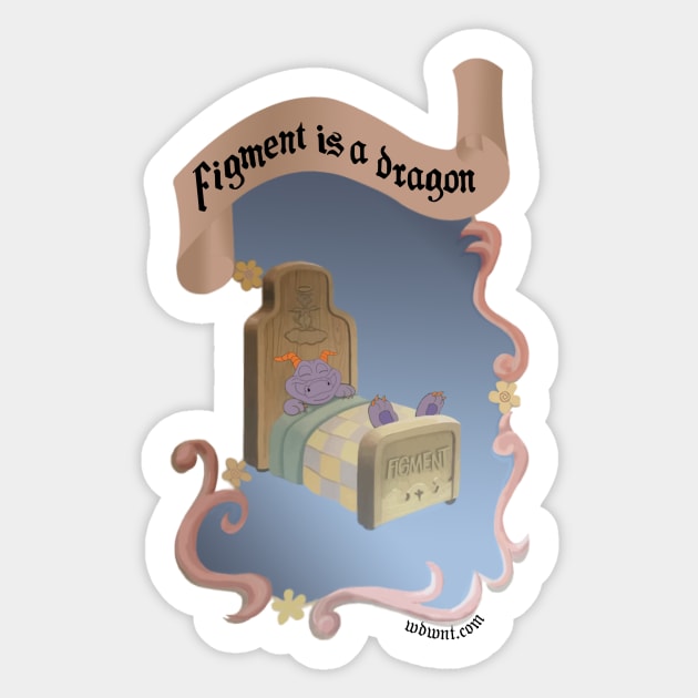 Figment is a Dragon - Epcot, Journey Into Imagination Sticker by WDWNT